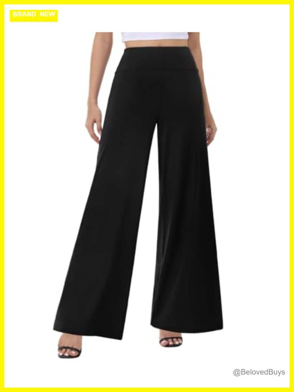 Wide Leg Palazzo Pants High Waist Flowy Lounge Trousers